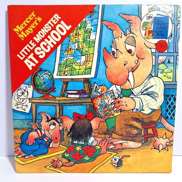 Mercer Mayer Other - 1978 Mercer Mayers Little Monster At School Vintage Paperback Golden Look Book